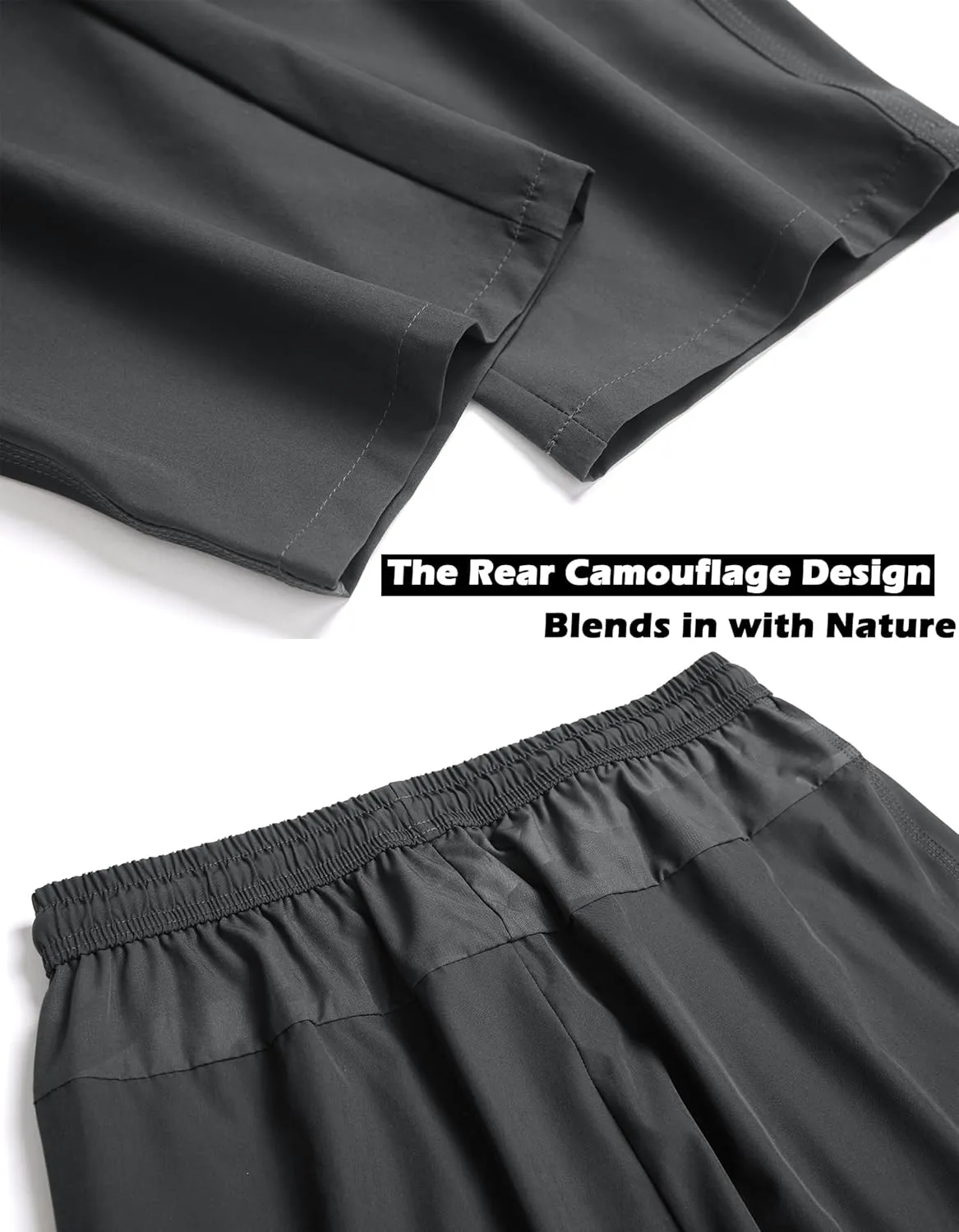 Men's Lightweight Quick Dry Hiking Running Pants Outdoor Sports Breathable Zipper Pockets Athletic Work Pants