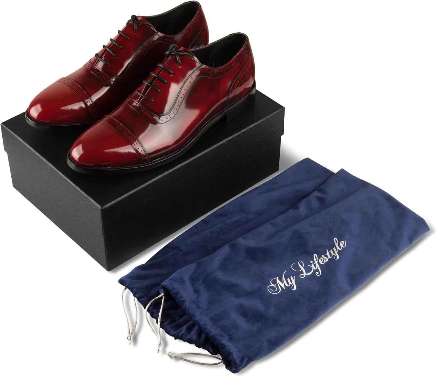 Mens Oxford Leather Shoes, Lightweight and Breathable Dress Shoes for Men