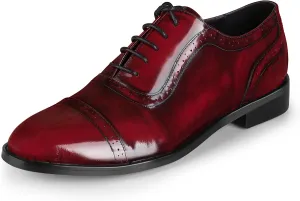 Mens Oxford Leather Shoes, Lightweight and Breathable Dress Shoes for Men