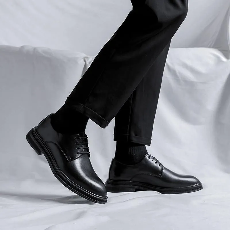 Mens Oxfords Shoes Footwear Office Working Leather Derby Shoes Lightweight Pointed Toe