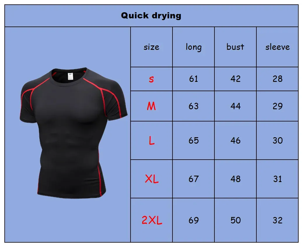 Men's Quick-Dry Compression Gym T-Shirt — Short Sleeve Fitness & Running Top