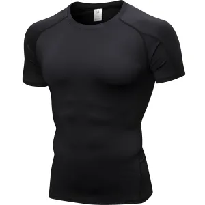 Men's Quick-Dry Compression Gym T-Shirt — Short Sleeve Fitness & Running Top