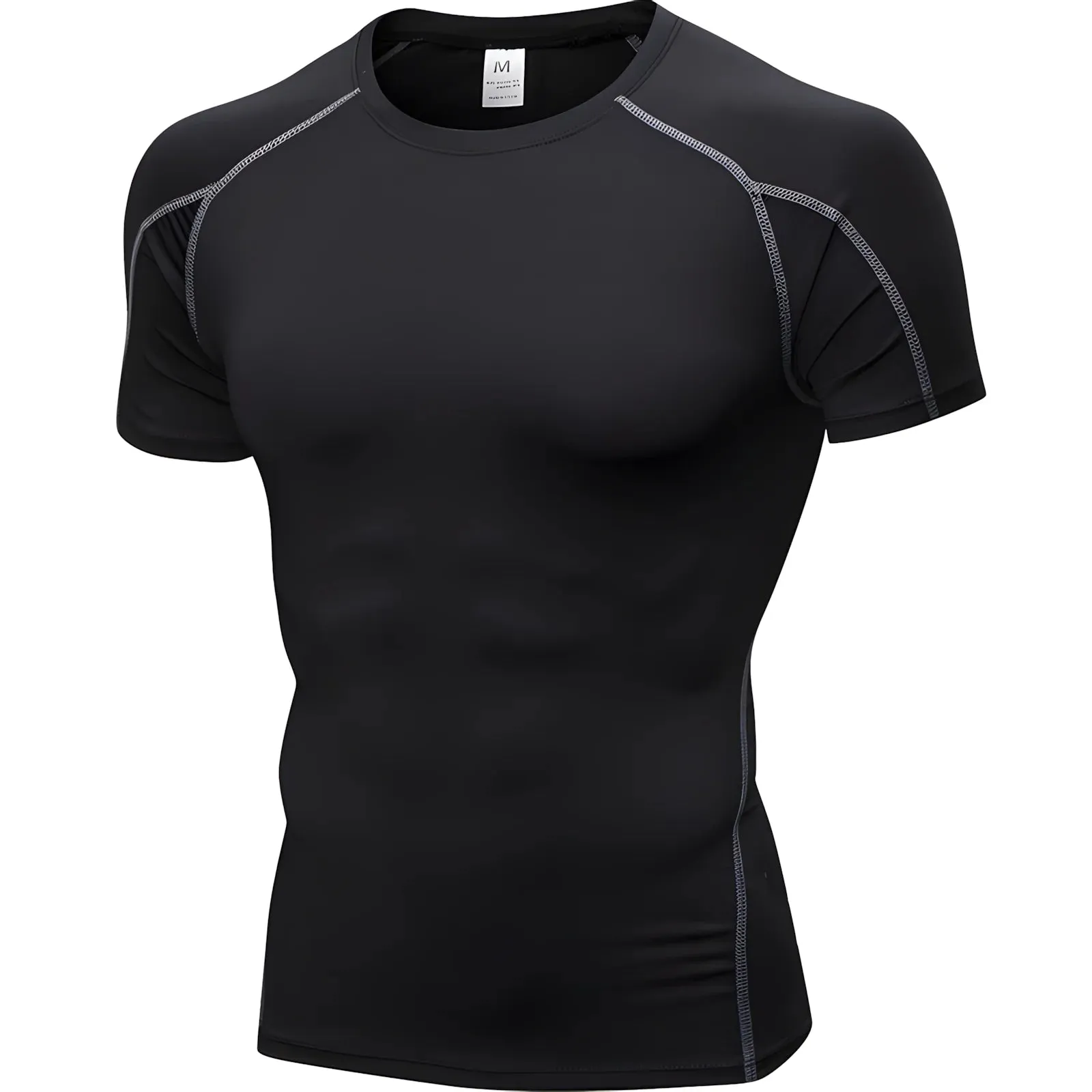 Men's Quick-Dry Compression Gym T-Shirt — Short Sleeve Fitness & Running Top