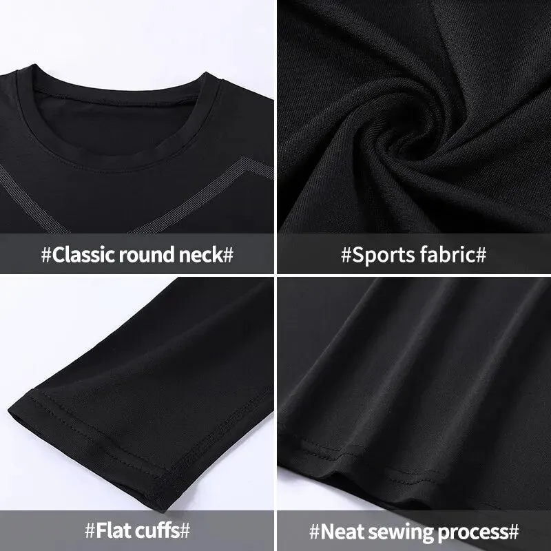 Men’s Quick-Dry Compression Sports Top — Long Sleeve for Running, Cycling, Fitness & Training