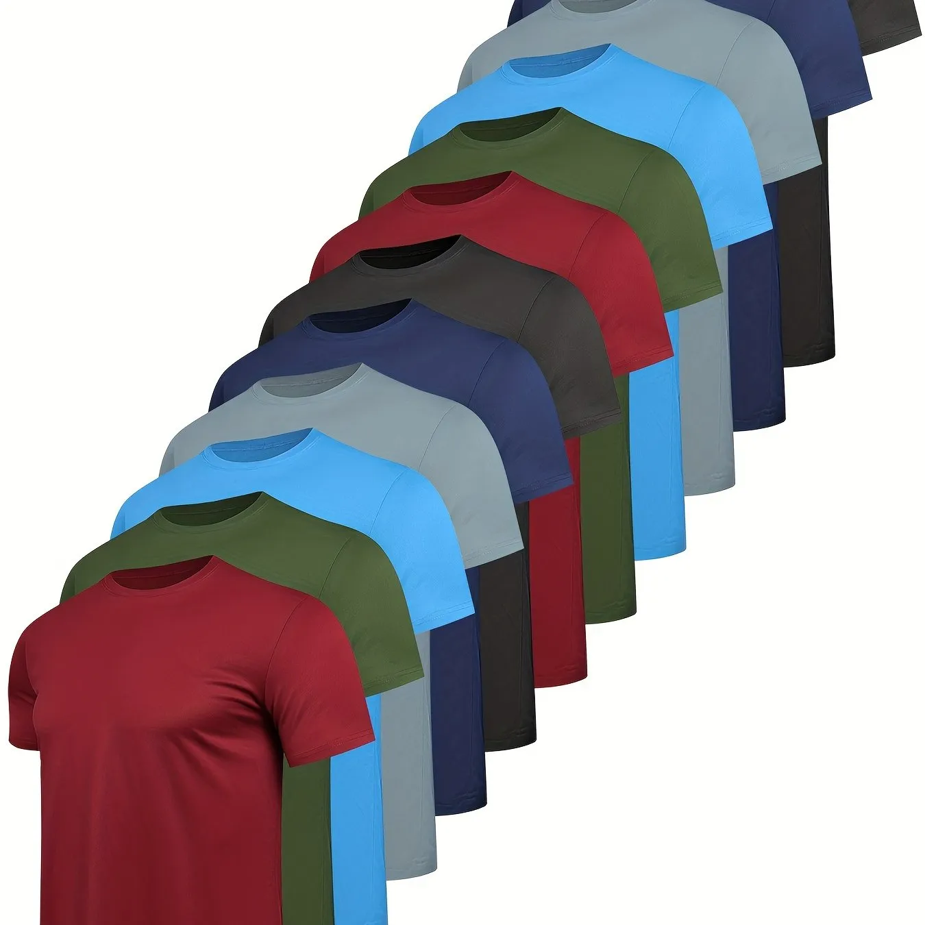 Men's Quick Dry Crew Neck T-Shirts