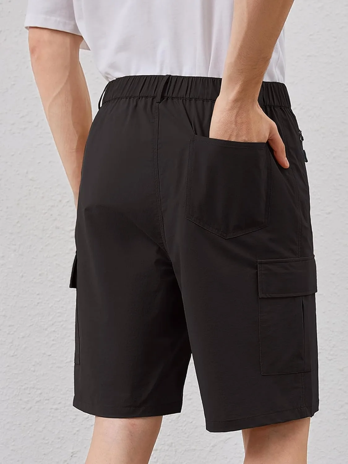 Men's Quick Dry Hiking Cargo Shorts Lightweight UPF 50  Outdoor Climbing Work Shorts with Zipper Pockets S-2XL