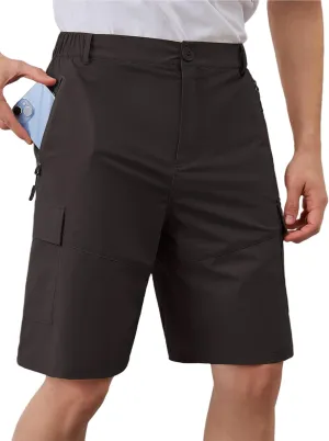 Men's Quick Dry Hiking Cargo Shorts Lightweight UPF 50  Outdoor Climbing Work Shorts with Zipper Pockets S-2XL