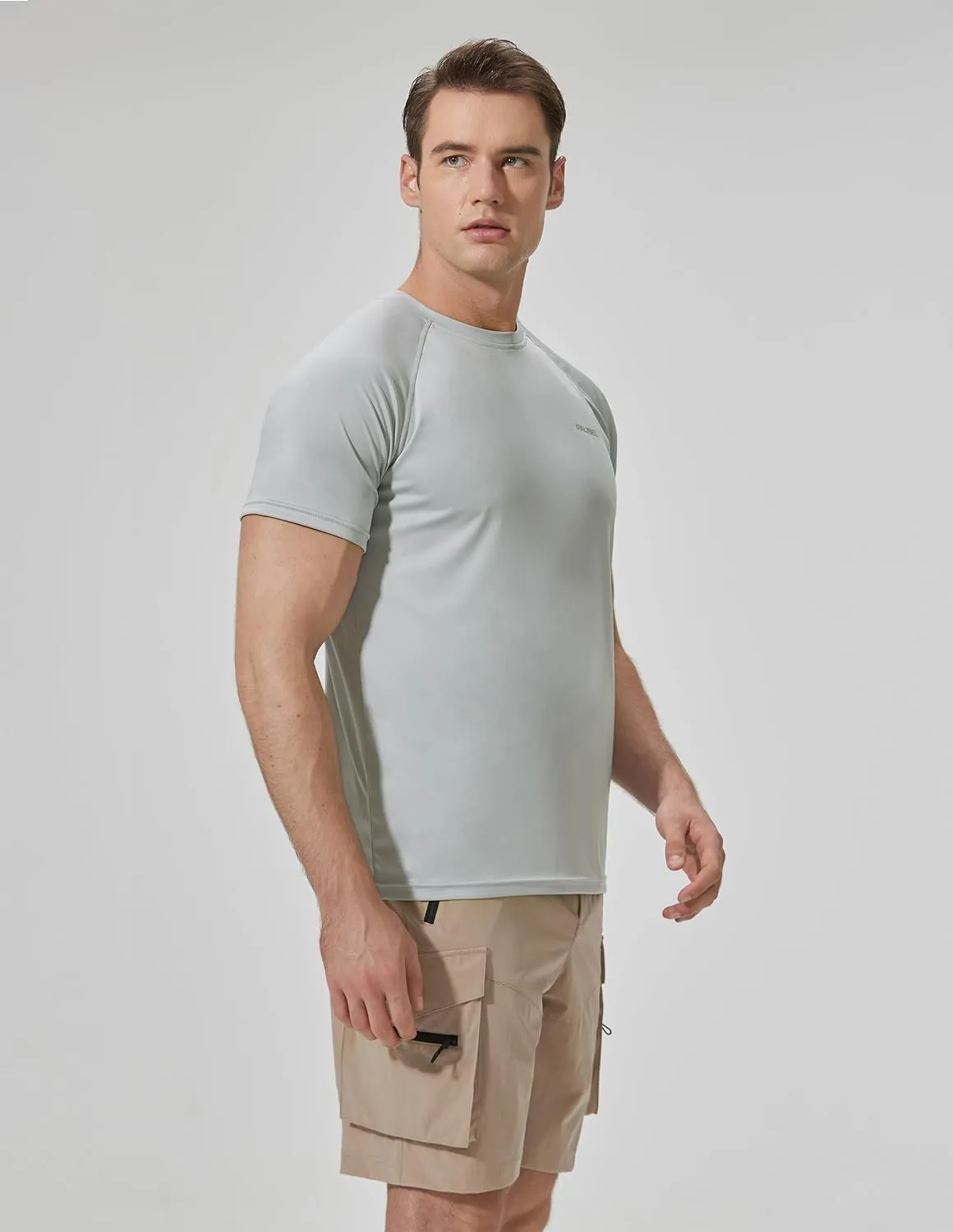 Men's Rash Guard Swim Shirts Short Sleeve UV Sun Protection Quick Dry UPF 50  SPF Fishing Beach Water Shirt
