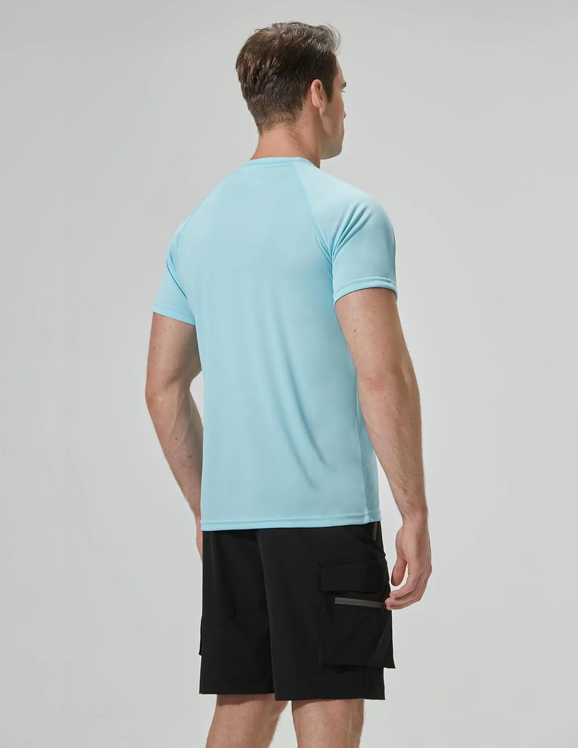 Men's Rash Guard Swim Shirts Short Sleeve UV Sun Protection Quick Dry UPF 50  SPF Fishing Beach Water Shirt