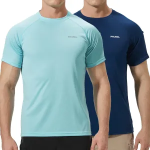 Men's Rash Guard Swim Shirts Short Sleeve UV Sun Protection Quick Dry UPF 50  SPF Fishing Beach Water Shirt