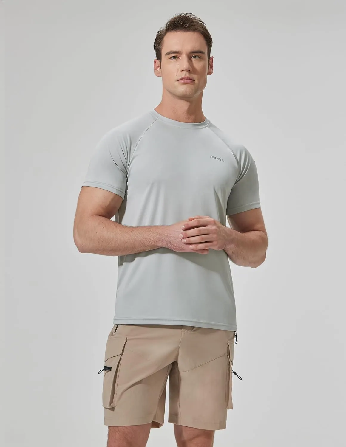 Men's Rash Guard Swim Shirts Short Sleeve UV Sun Protection Quick Dry UPF 50  SPF Fishing Beach Water Shirt