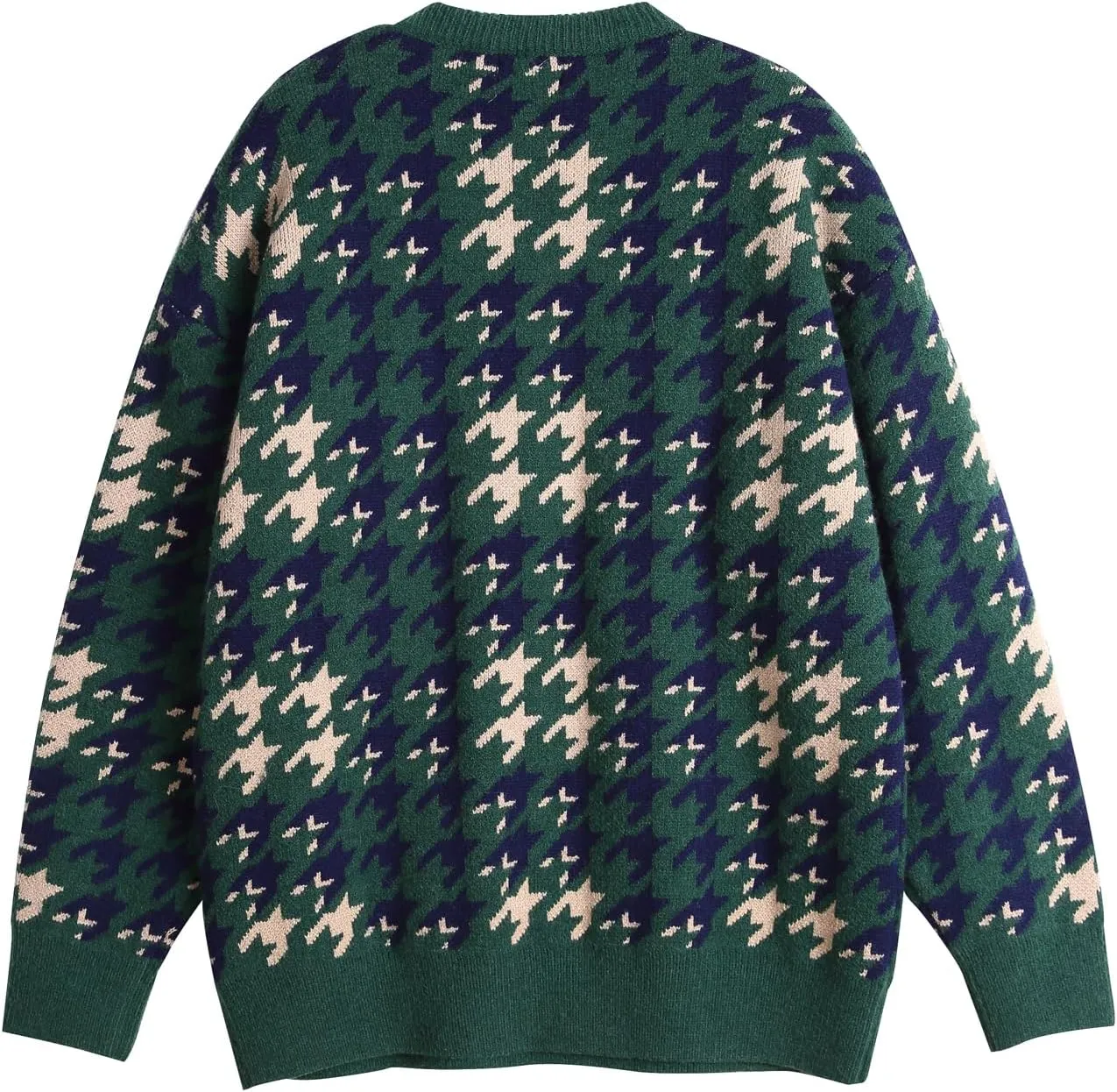 Men's Regular Fit Graphic Sweaters Long Sleeves Soft Full Printed Pullovers
