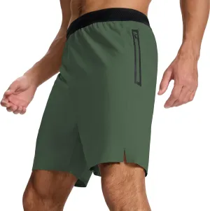 Men's Running Active Shorts - Lightweight Quick Dry Gym Sports Tennis Short Single Zipper Pocket for Essentials