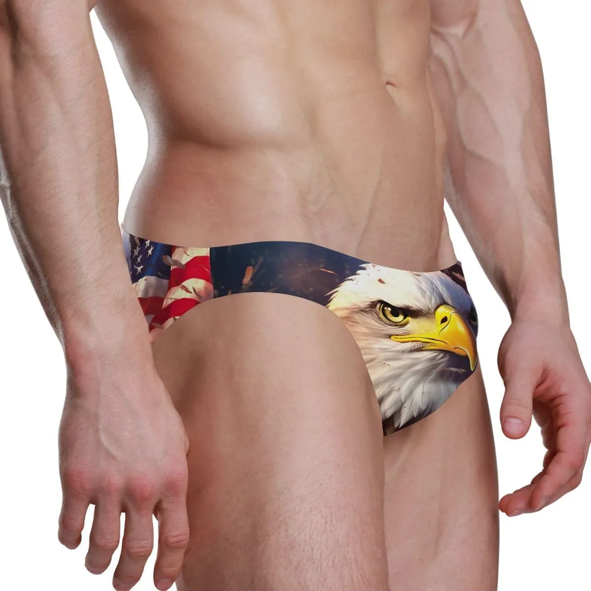 Men's Sexy Bikini Swimsuit Swimwear Quick Dry Print Briefs