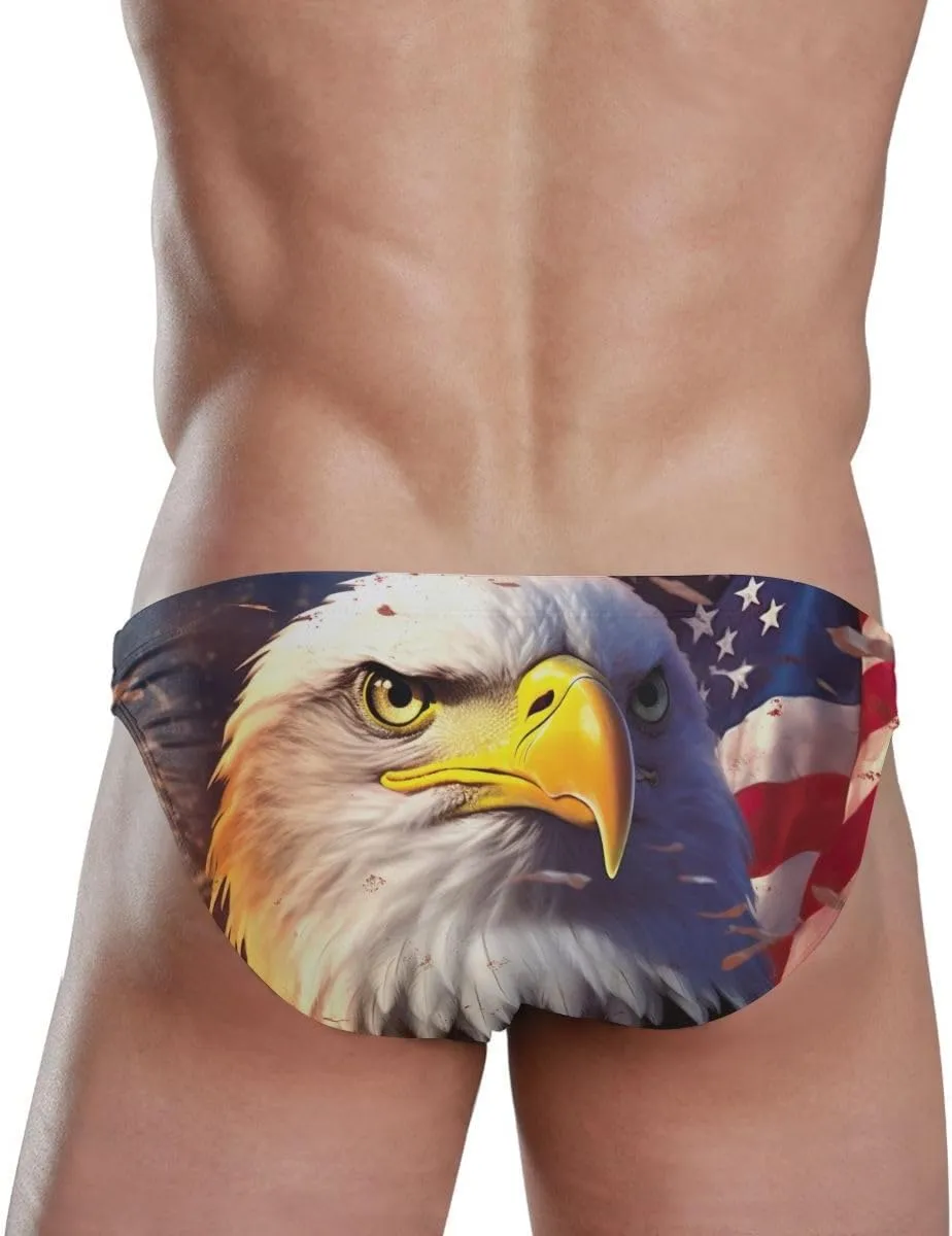 Men's Sexy Bikini Swimsuit Swimwear Quick Dry Print Briefs
