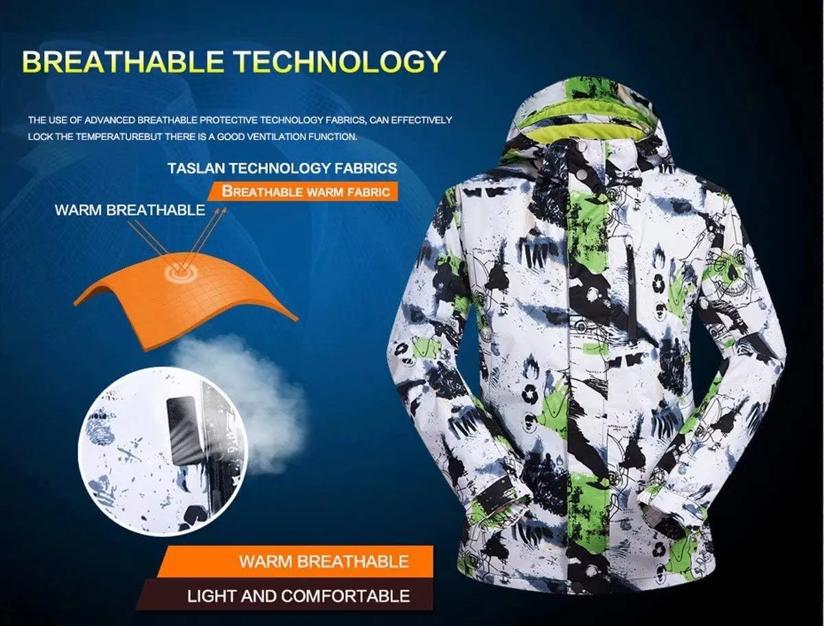 Men's Ski Jacket Waterproof Mountain Snowboarding Jackets Warm Snow Coat Winter Raincoat Windbreaker