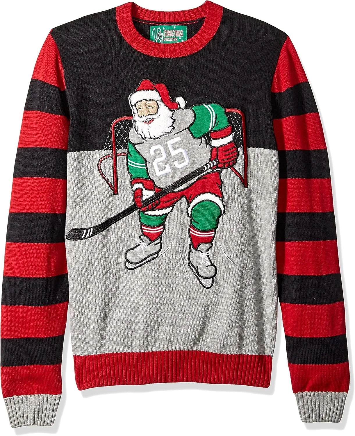 Mens Sports Golf Sports Ugly Christmas Sweater for Holiday Fun Design, Snug Fit Breathable Crewneck