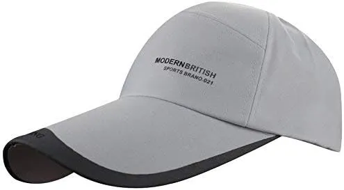Men's Spring Summer Cotton Canvas Long Brim Peaked Running Sun Baseball Cap Hat