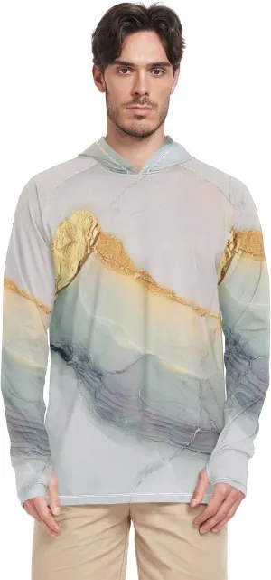 Mens Sun Protection Hoodie Long Sleeve Quick Dry UPF 50  Cooling Hoodies