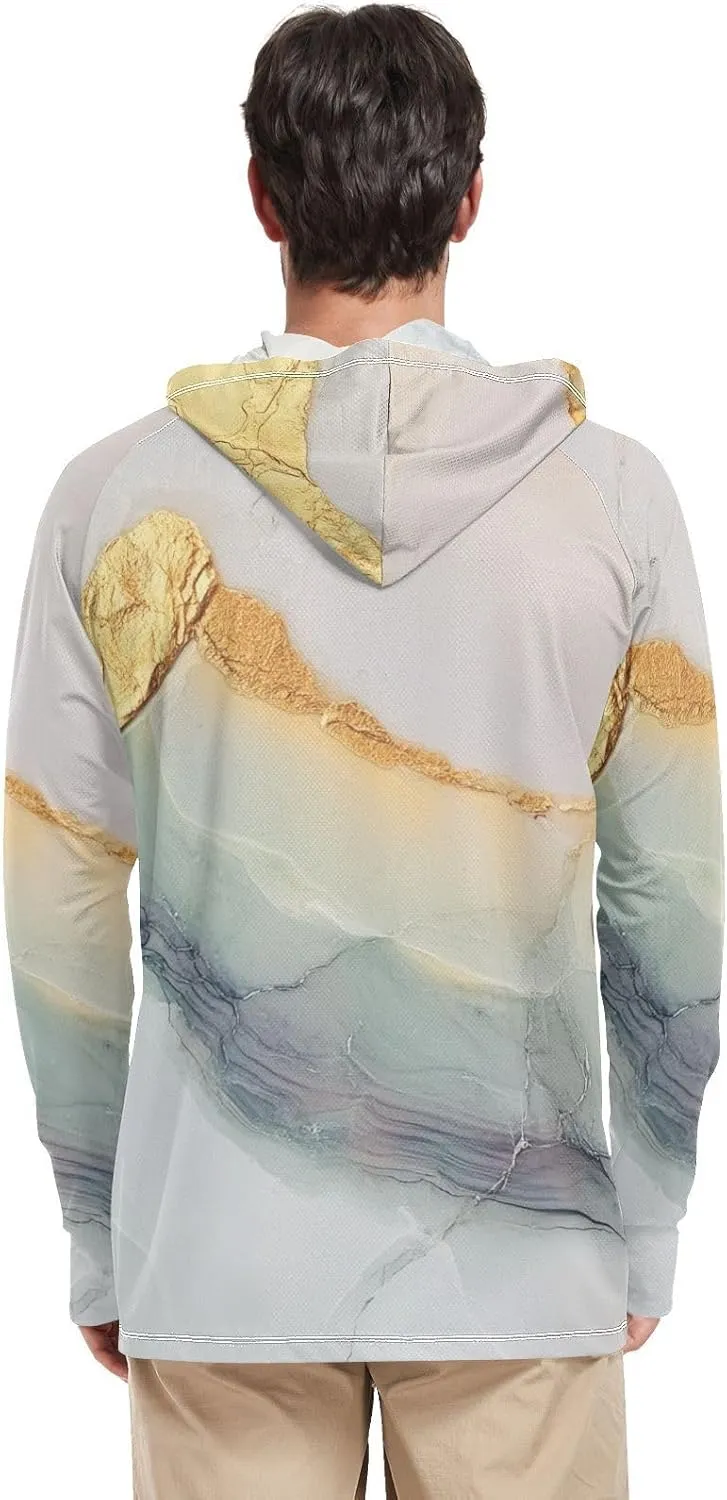 Mens Sun Protection Hoodie Long Sleeve Quick Dry UPF 50  Cooling Hoodies
