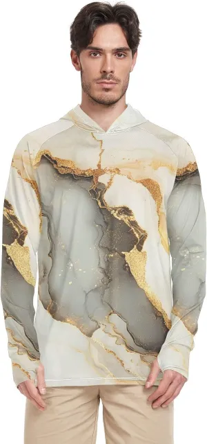 Mens Sun Protection Hoodie Long Sleeve Quick Dry UPF 50  Cooling Hoodies