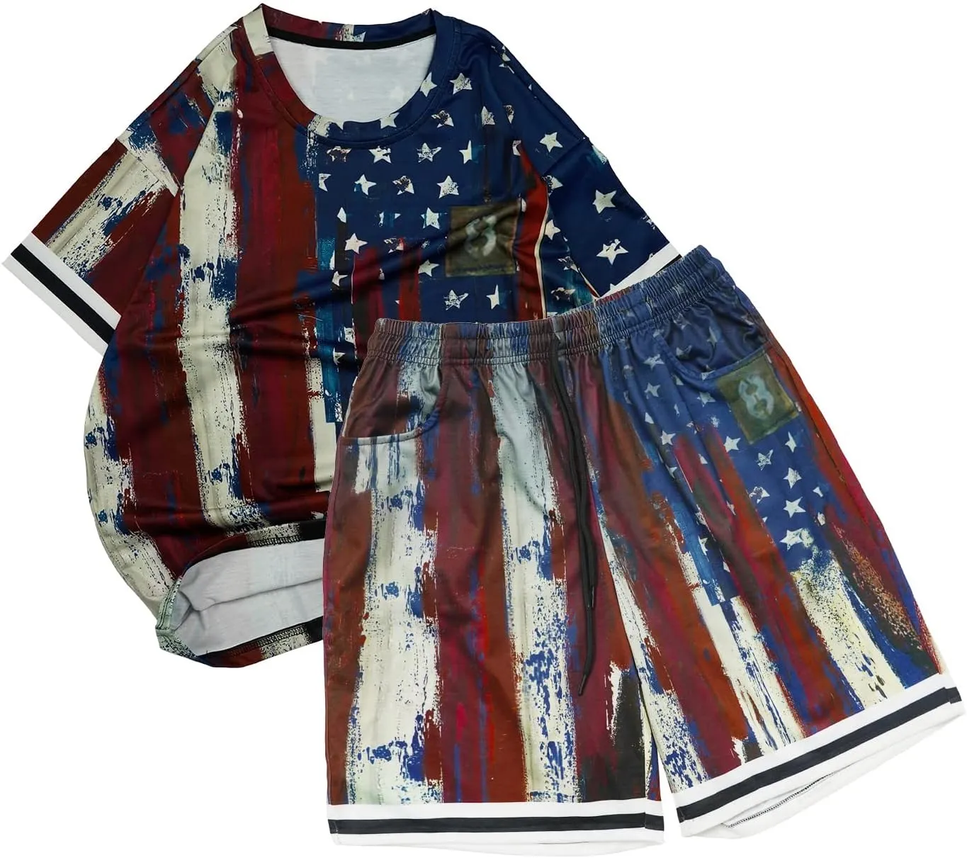 Mens Tracksuit 2 Piece Outfits Casual Summer Sport Set