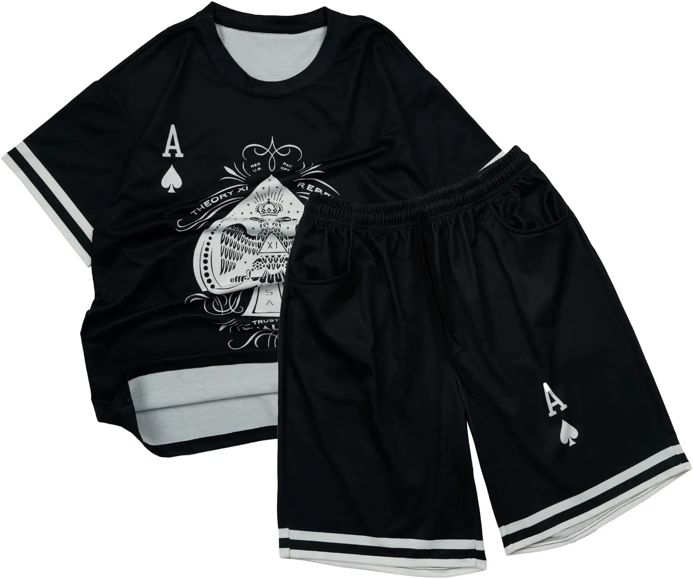 Mens Tracksuit 2 Piece Outfits Casual Summer Sport Set
