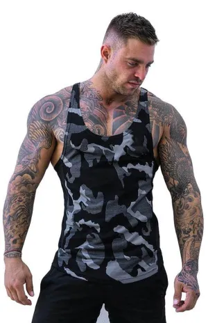 Men's Ultra-Light Camouflage Sleeveless Training Tank - Quick-Dry Comfort for Active Lifestyles