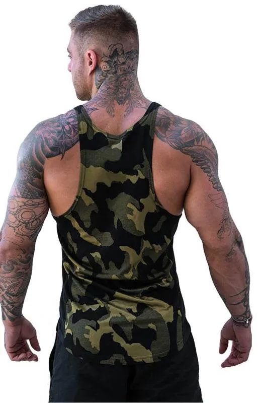 Men's Ultra-Light Camouflage Sleeveless Training Tank - Quick-Dry Comfort for Active Lifestyles