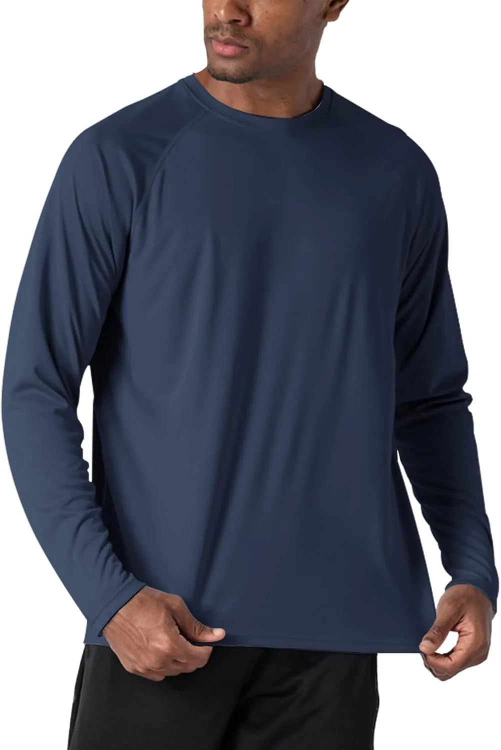 Men's UPF 50  Rash Guard Long Sleeve Sun Protection Running Shirts Quick Dry Workout Fishing Swim T-Shirts