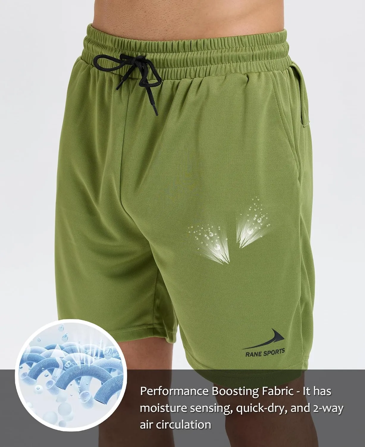 Men's Workout Shorts Gym Running Training Athletic Short Quick Dry Outdoor Shorts