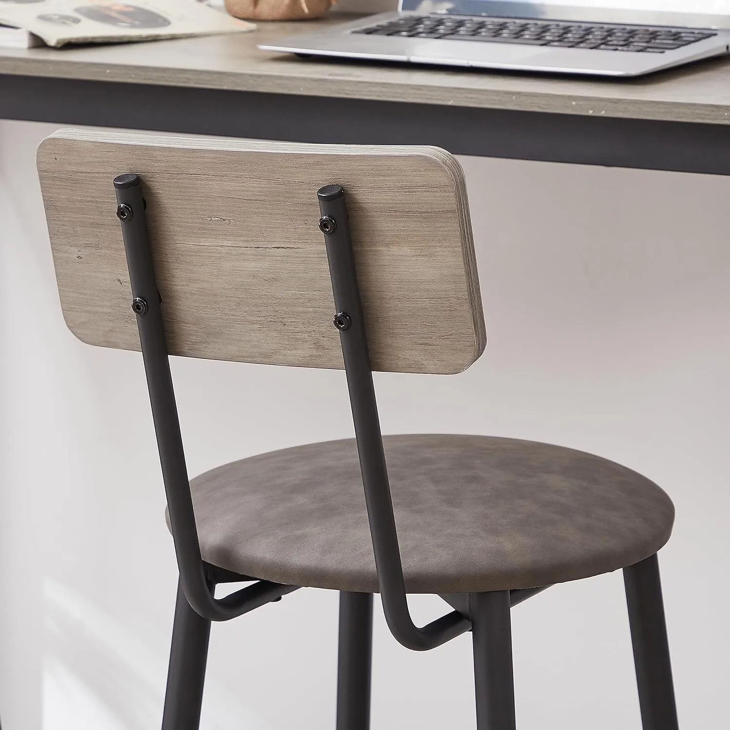 Merax 3 Piece Pub Table Set with Stools for Small Space Industrial Kitchen Bar Table Set for 2