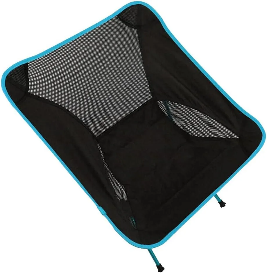 Mesh Folding Chair Outdoor Folding Chair Portable Moon Chair Lightweight Aluminum Alloy Fishing Chair Camping Folding Chair (Color : Blue)