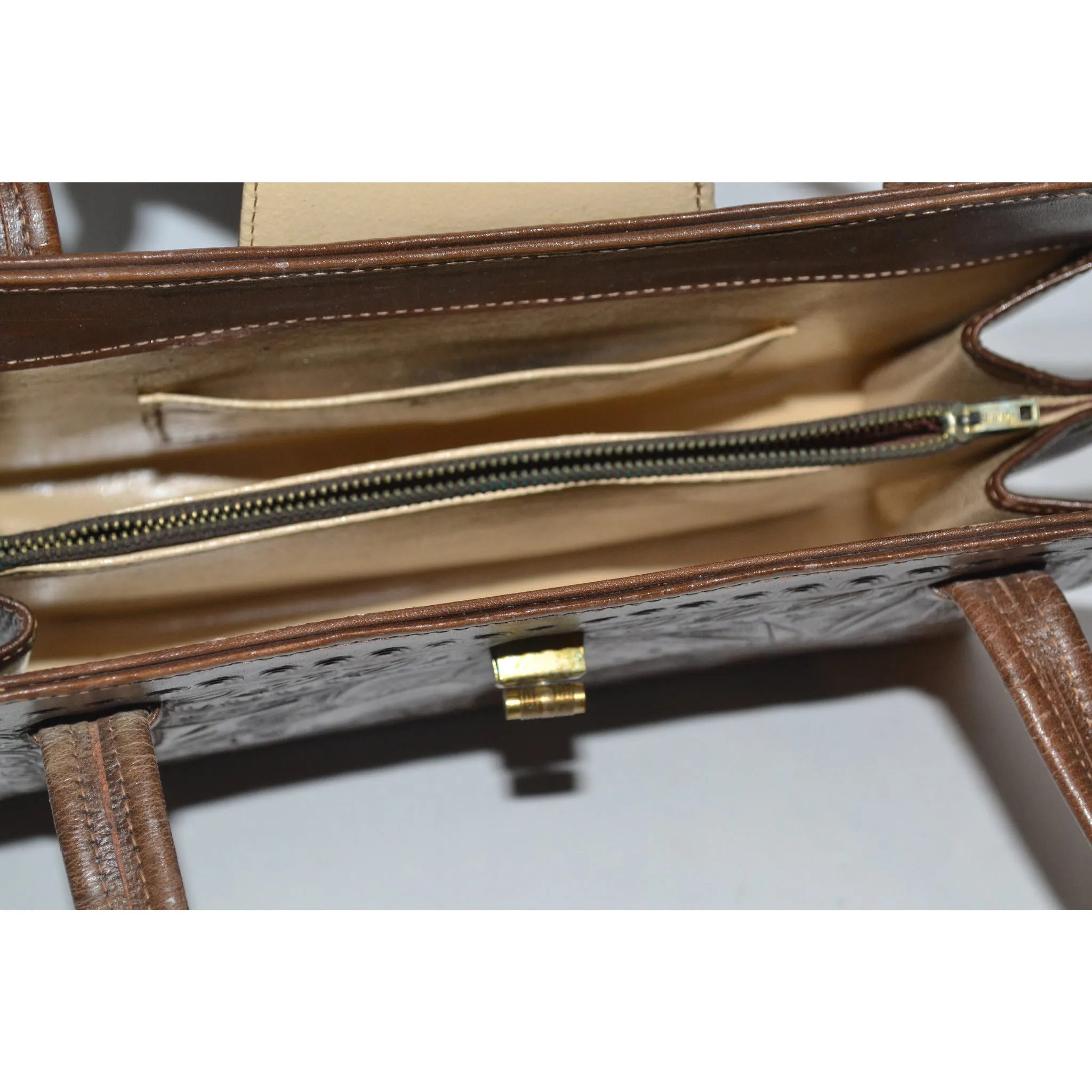 Mexican Brown Tooled Leather Eagle Purse