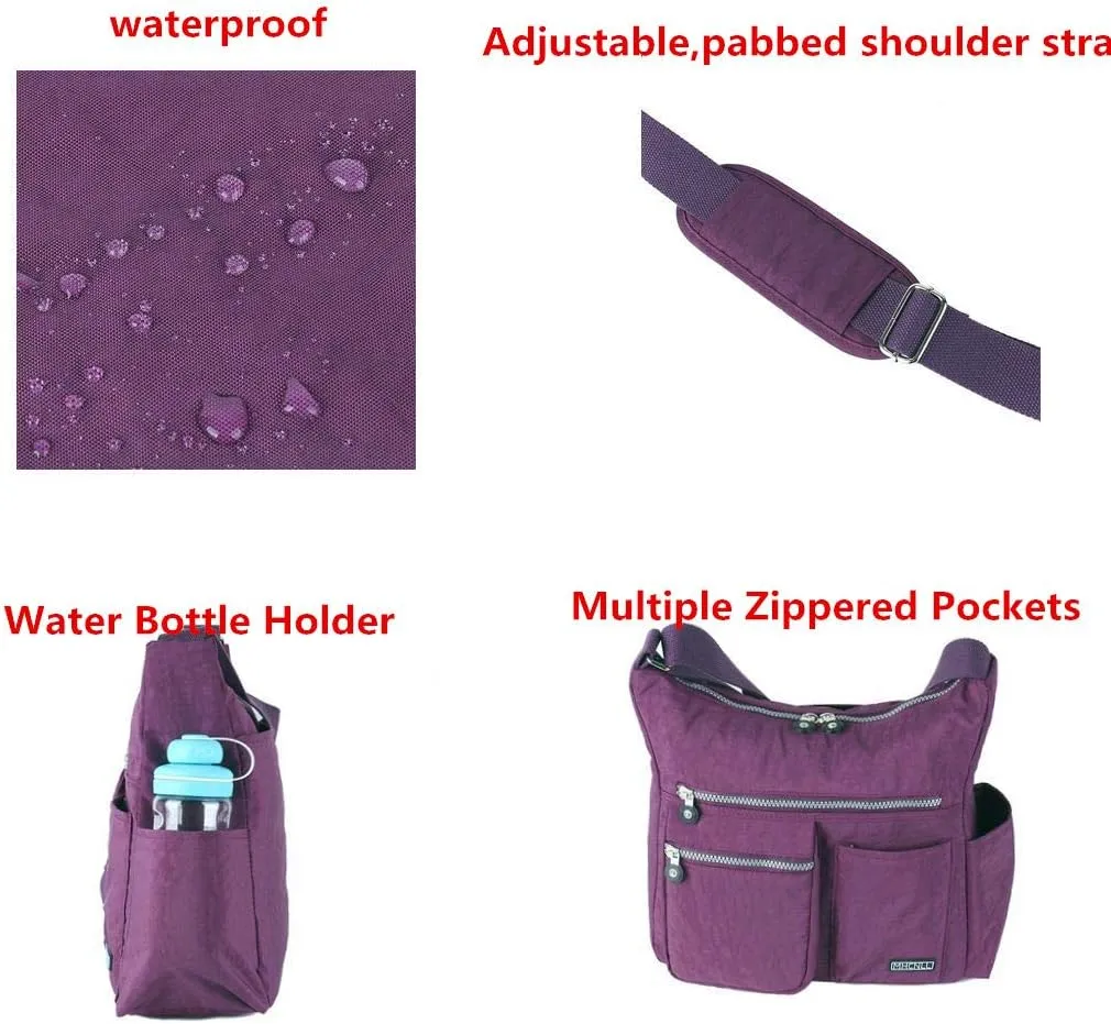 MHCNLL Crossbody Bag with Anti Theft RFID Pocket - Women Lightweight Water-Resistant Purse