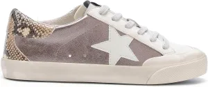 Mi.iM Sadie Rubber Sole Lace-up Leather Star Sneakers