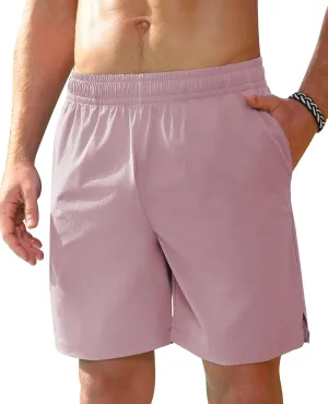 Milin Naco Mens Swim Trunks 7 inch Quick Dry Board Shorts with Zipper Pockets Bathing Suit Men Beach Shorts with Drawstring