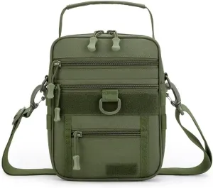 Military Tactical Shoulder Bag Outdoor Sling Backpack Military Sport Concealed Carry for Range Travel Hiking (Green)