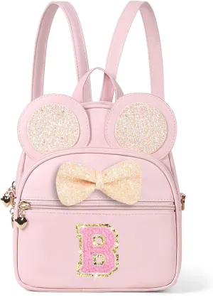 Mini Backpack for Girls Bowknot, Cute Leather Backpack Toddler Purse Birthday Gifts for Kids Girls