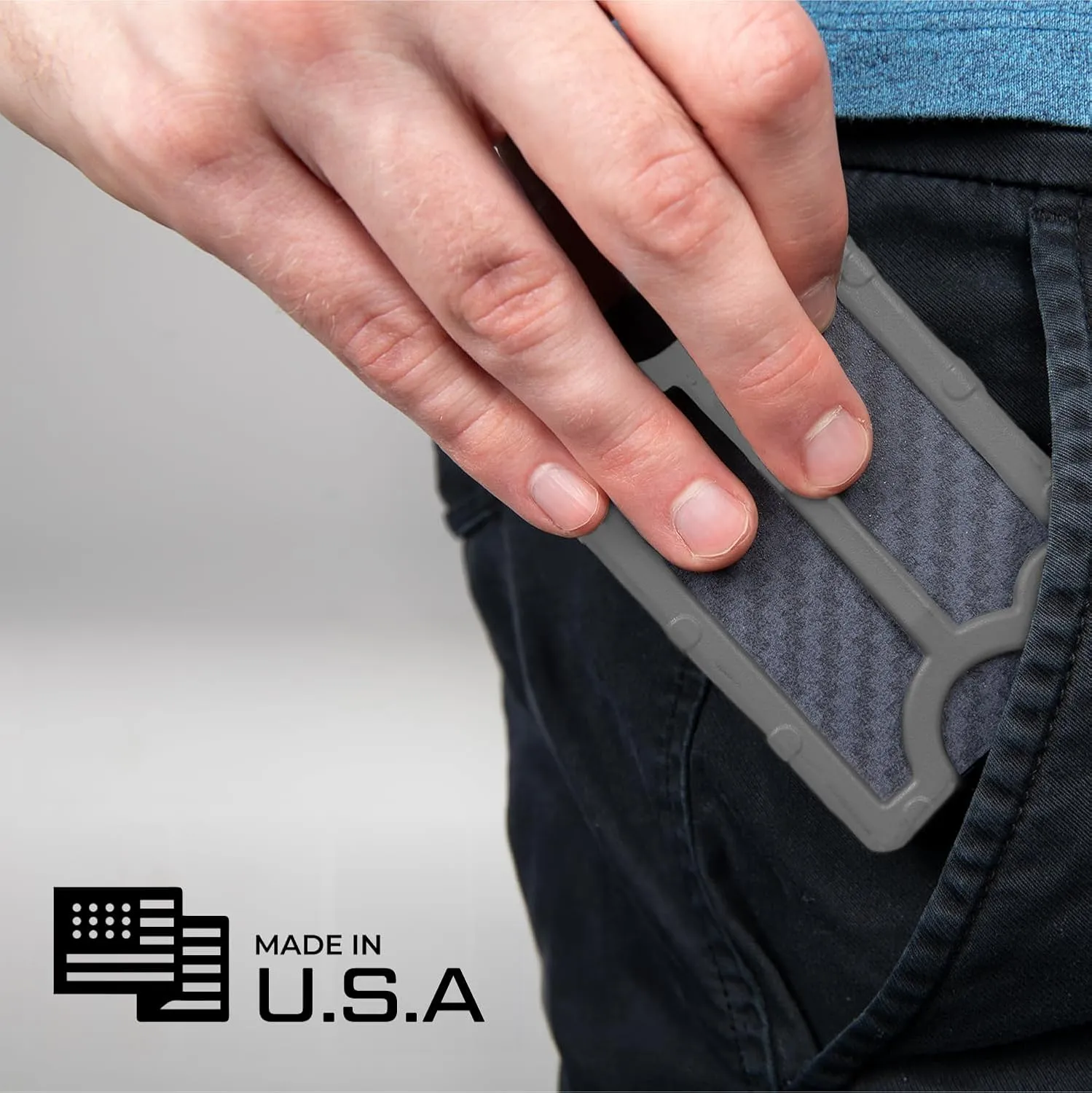 Minimalist Wallet for Men and Women - Durable Polymer Slim Wallets - Card Holder - Made In The USA.