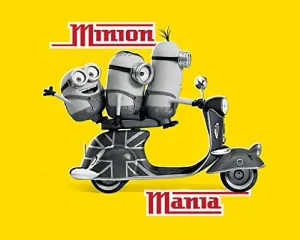 Minions Minion Mania Yellow Canvas Print, Multi-Colour, 40 x 50 cm