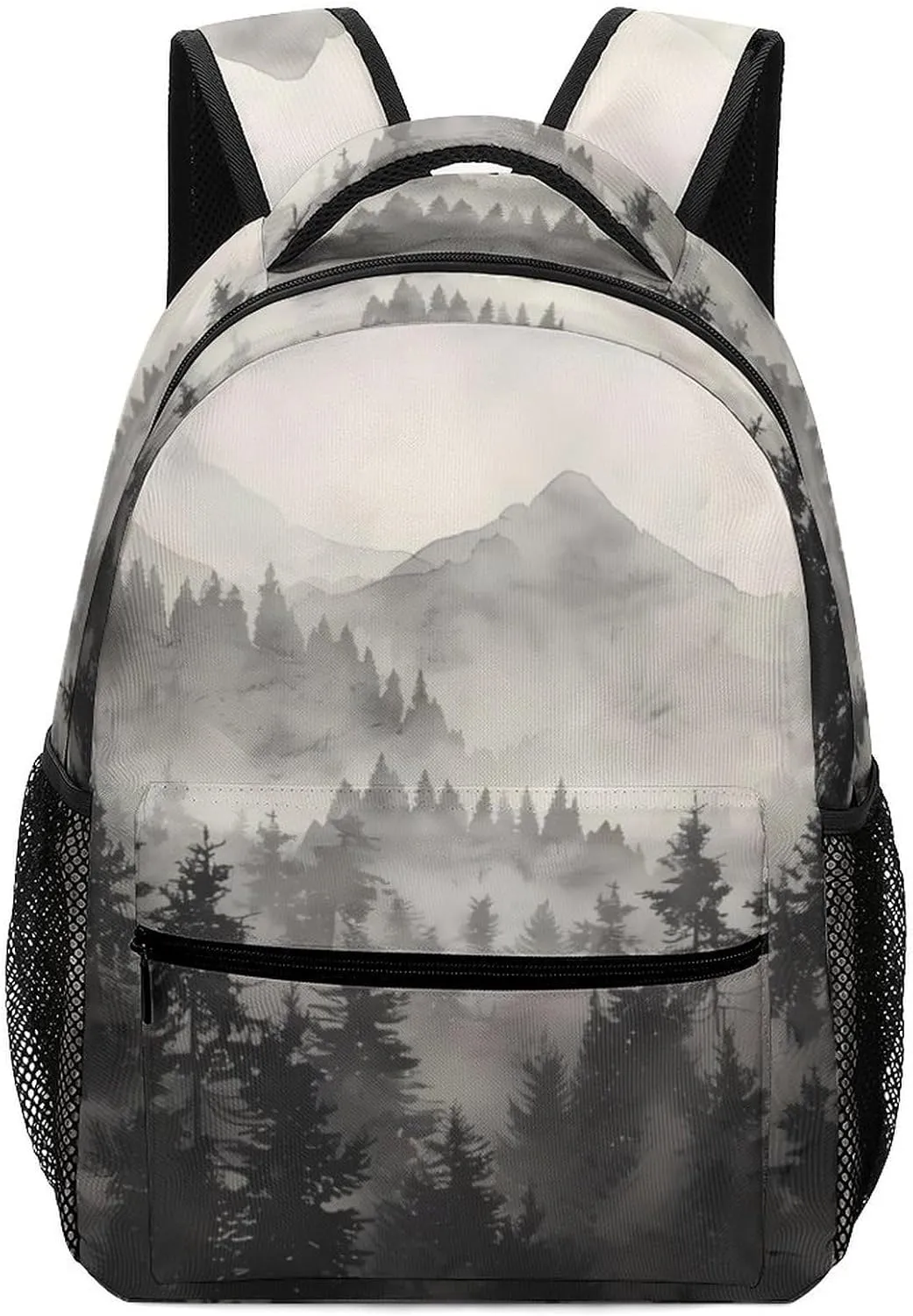 Misty Fog Pine Tree Forest Travel Backpack for Men Women Lightweight Computer Laptop Bag Casual Daypack