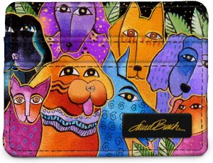 Monarque RFID Slim Wallet Laurel Burch Signature Collection (Laurel Burch Dogs And Doggies)