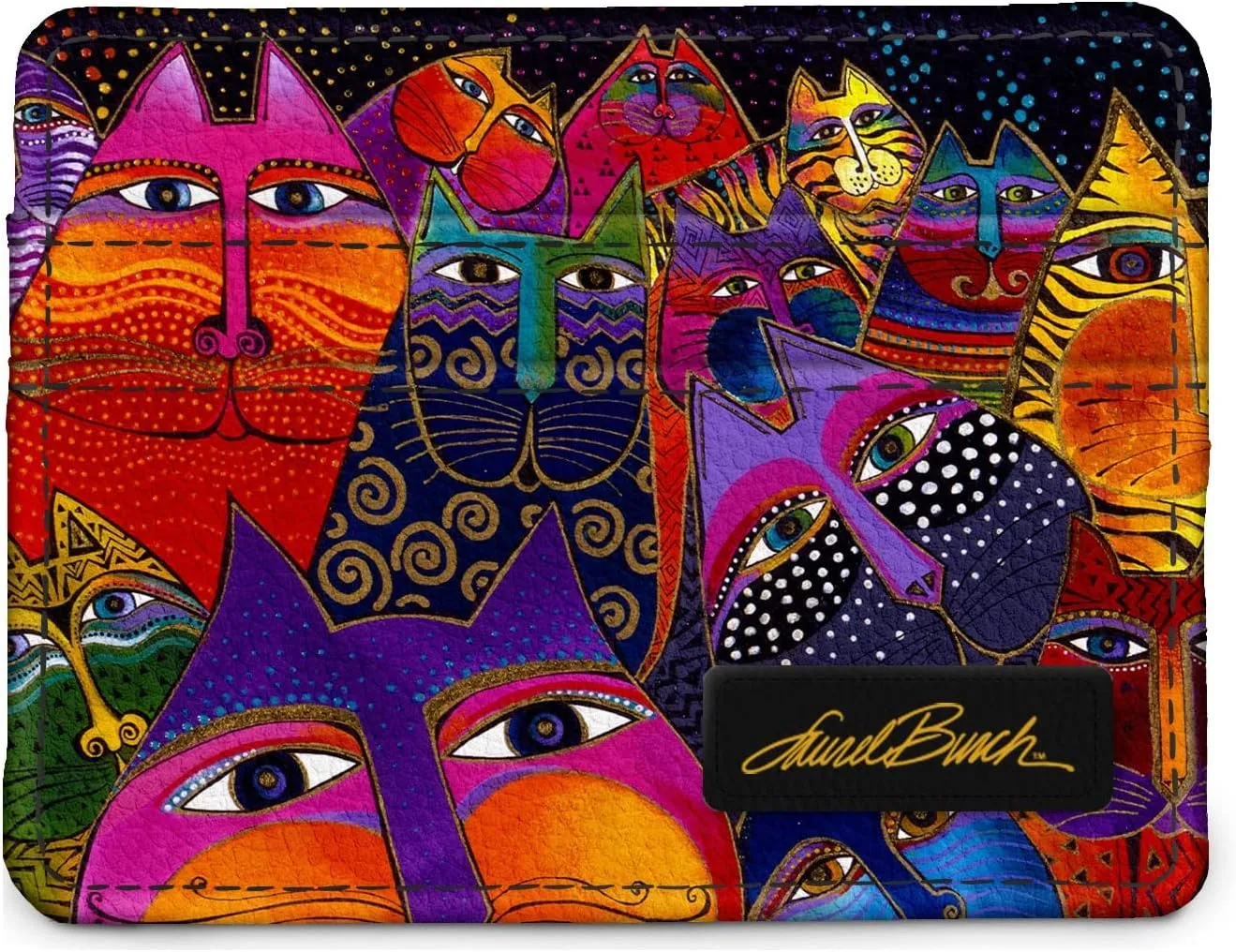 Monarque RFID Slim Wallet Laurel Burch Signature Collection (Laurel Burch Fantasticats)