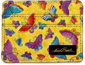 Monarque RFID Slim Wallet Laurel Burch Signature Collection (Laurel Burch Flutterbyes)