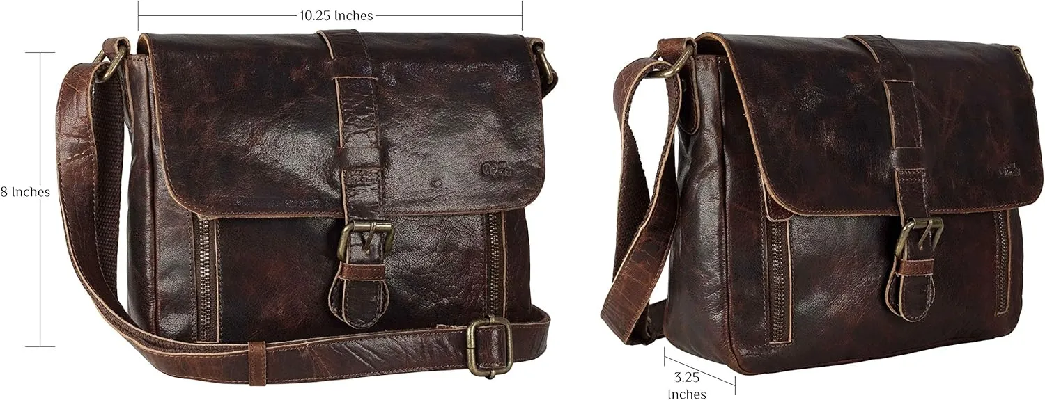 Mou Meraki Genuine Leather Crossbody Purse and Handbags - Crossover Bag Over the Shoulder