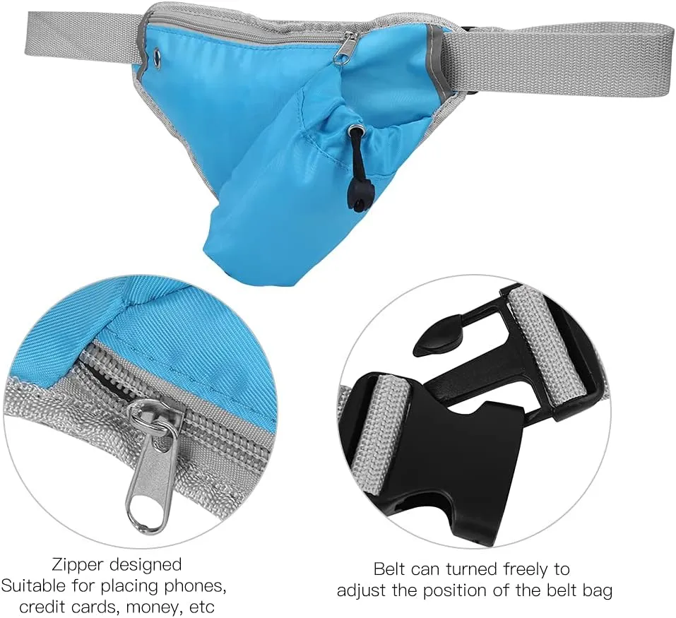 Mountaineering Cycling Lightweight Packet Bag Multifunction Mobile Phone Water Bottle Waist Hanging Bag (Sky Blue)