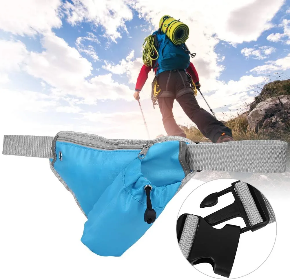 Mountaineering Cycling Lightweight Packet Bag Multifunction Mobile Phone Water Bottle Waist Hanging Bag (Sky Blue)