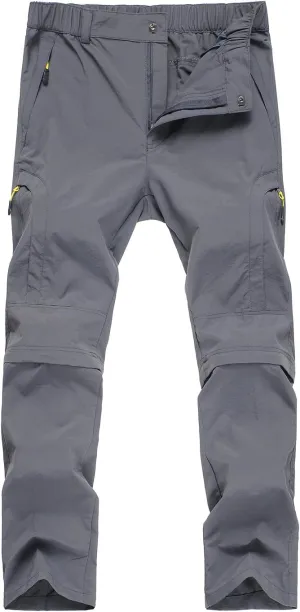 Mr.Stream Men's Hiking Breathable Quick Drying Outdoor Sports Convertible Pants