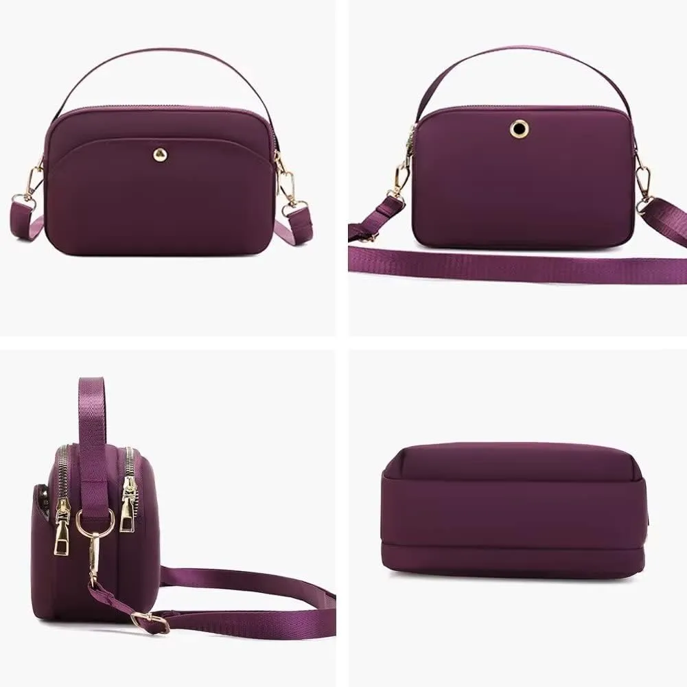 Mudono Crossbody Bag for Women Nylon Waterproof Shoulder Purse Small Travel Messenger Satchel Ladies Lightweight Handbag